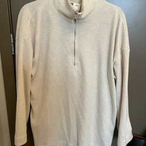 Tan Half Zip Sweater
